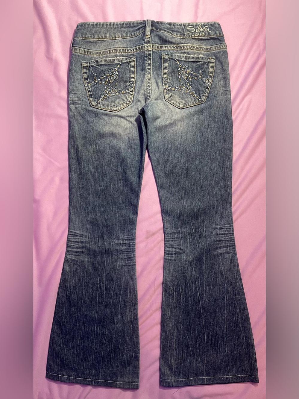 2000’s Silver Jeans Co. Tuesday Flare Low Rise Jeans 28/31.5”  Y2K Western